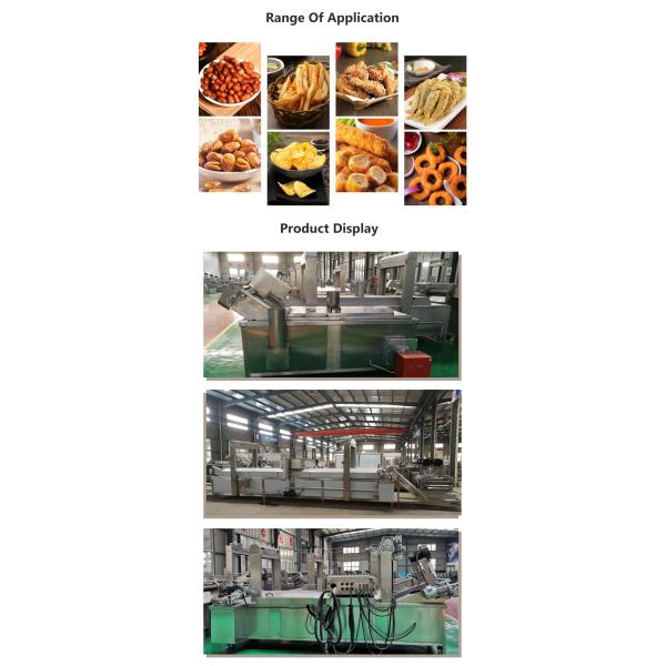 Electric Gas Powered Industrial Continuous Fryer Machine With Automatic Temperature Control