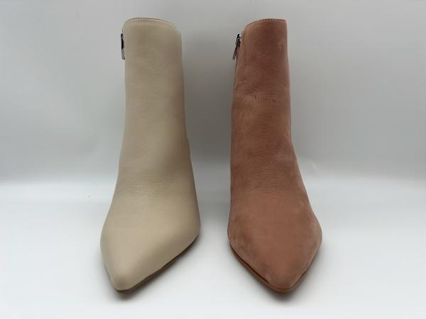 women's pointed toe ankle boots with metal YKK zipper ，soft nappa Genuine Leather Dress Boots