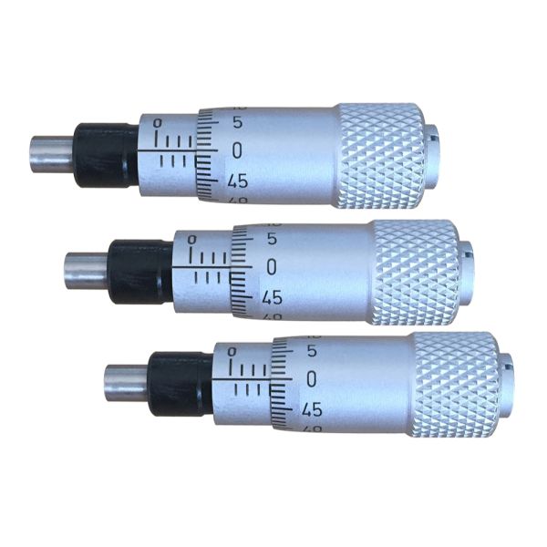 Micrometer Head 0-6.5mm Range 0.01mm Graduation ±0.005mm Accuracy Flat Face Plain Thimble