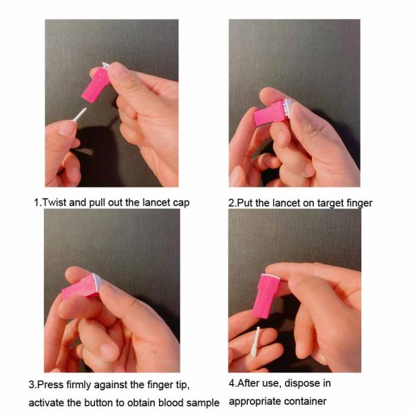 Green Disposable Single Use Blood Lancet For Blood Glucose Testing