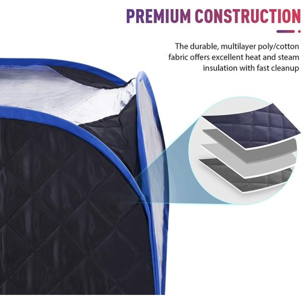 Modern Portable Sauna for Home Office and Travel Home Sauna for Dry Spa and Steam Sauna with Remote Control Steam Tent