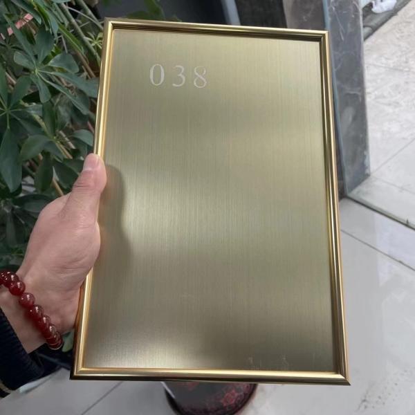 Stainless Steel Sheet 304 Grade Colour Sheet Gold Mirror Titanium PVD Sheet  Size:0.5*1220MM X 2438MM