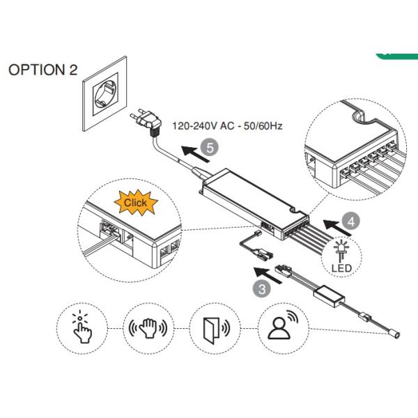 120V-240V Under Cabinet LED Driver with CE/UL/UKCA Certificates & 3 Years Warranty