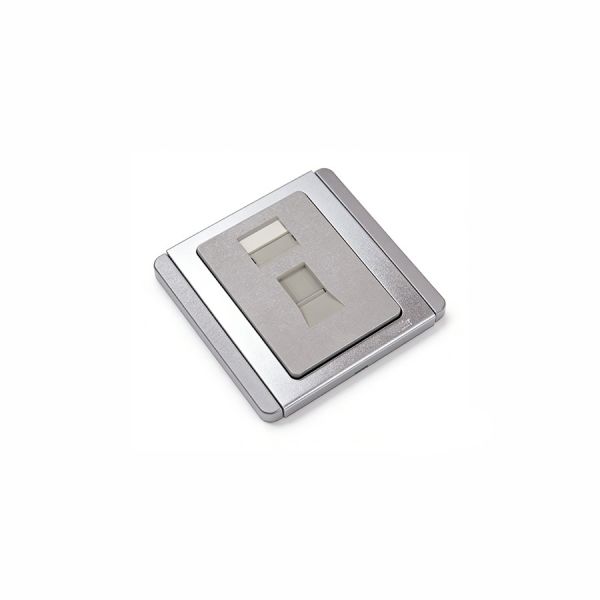 E2031SRJKI Single-Port Square Module Panel with Frame Label  Dust Cover