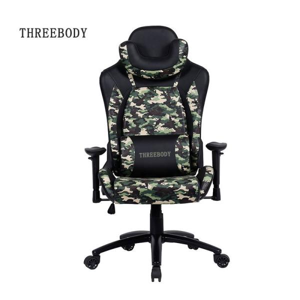 Commercial Black And White Gaming Chair , Light Weight Racing Seat Desk Chair