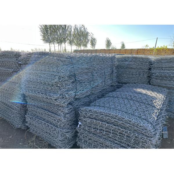 Galvanized Hexagonal Braided Gabion Baskets For Water And Soil Protection Bridge Protection