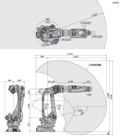 Промышленный робот-рука Кавасаки BX300L Шестиосный многосоединительный робот