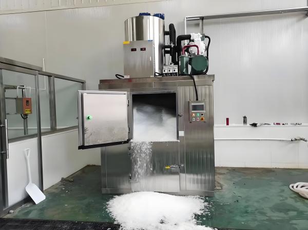 Koller 2 Vessel Flake Ice Machines With Danfoss Refrigeration Parts / 500kg Ice Bin