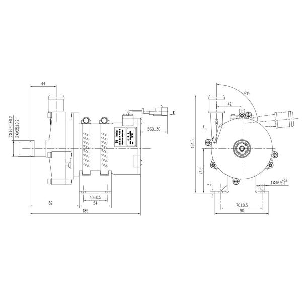 24V 240W High Lift 18m JP200-3X Electronic Water Pump For Cocal Trucks And MuCK Truck Engine Cooling