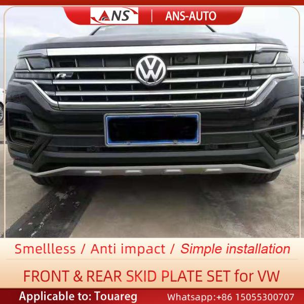 ABS VW Touareg Front Bumper , Baking Paint Car Rear Bumper Guard