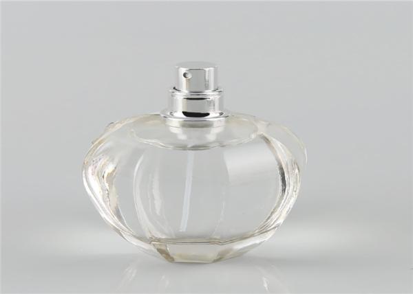 Fashion Crystal Small Glass Perfume Bottles , Clear Empty Perfume Bottles