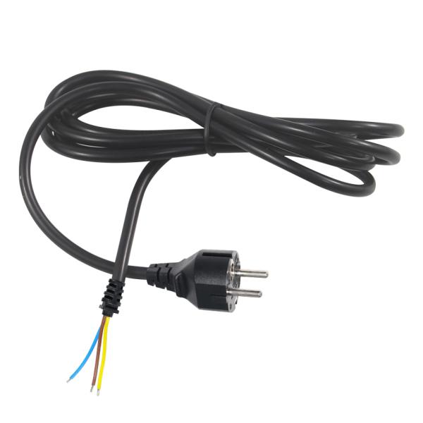 EU Plug to Tinned Stripped Wire Power Cord 2-Pin Euro Cable
