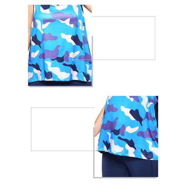 BSCI Sublimation Printed Women Plus Size Tank Top Sleeveless Yoga Tops