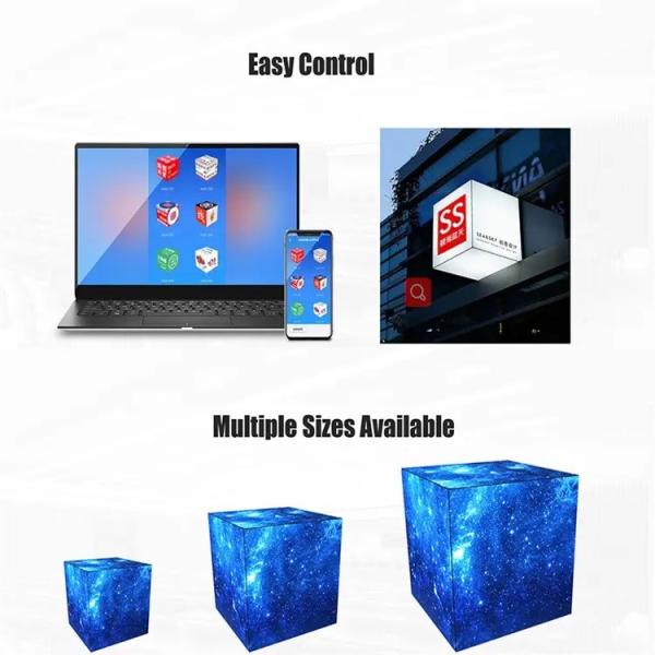 Commercial Smart Magic Cubic LED Display Advertising LED Screen For Food Shop