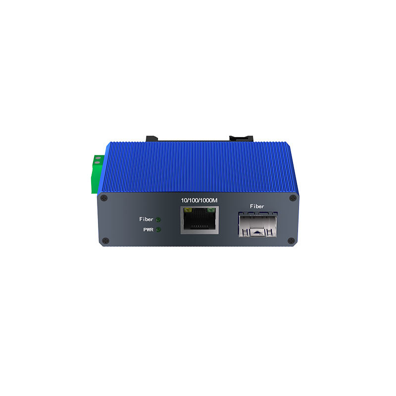 Mini Industrial Gigabit Ethernet Switch 1 SFP Fiber 1 RJ45 Port 1000Mbps Network Switch