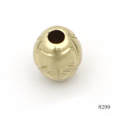 Zinc Alloy Oval Metal Beads 12x10mm Jewelry Making Spacer Beads With Carved Pattern