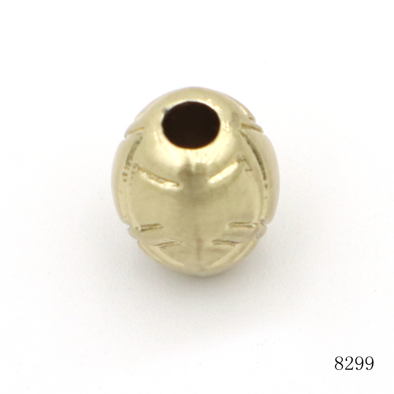 Zinc Alloy Oval Metal Beads 12x10mm Jewelry Making Spacer Beads With Carved Pattern