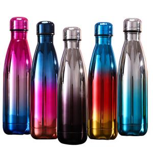 UV revestido auto-limpeza mudança de cor de aço inoxidável frasco termo isolado