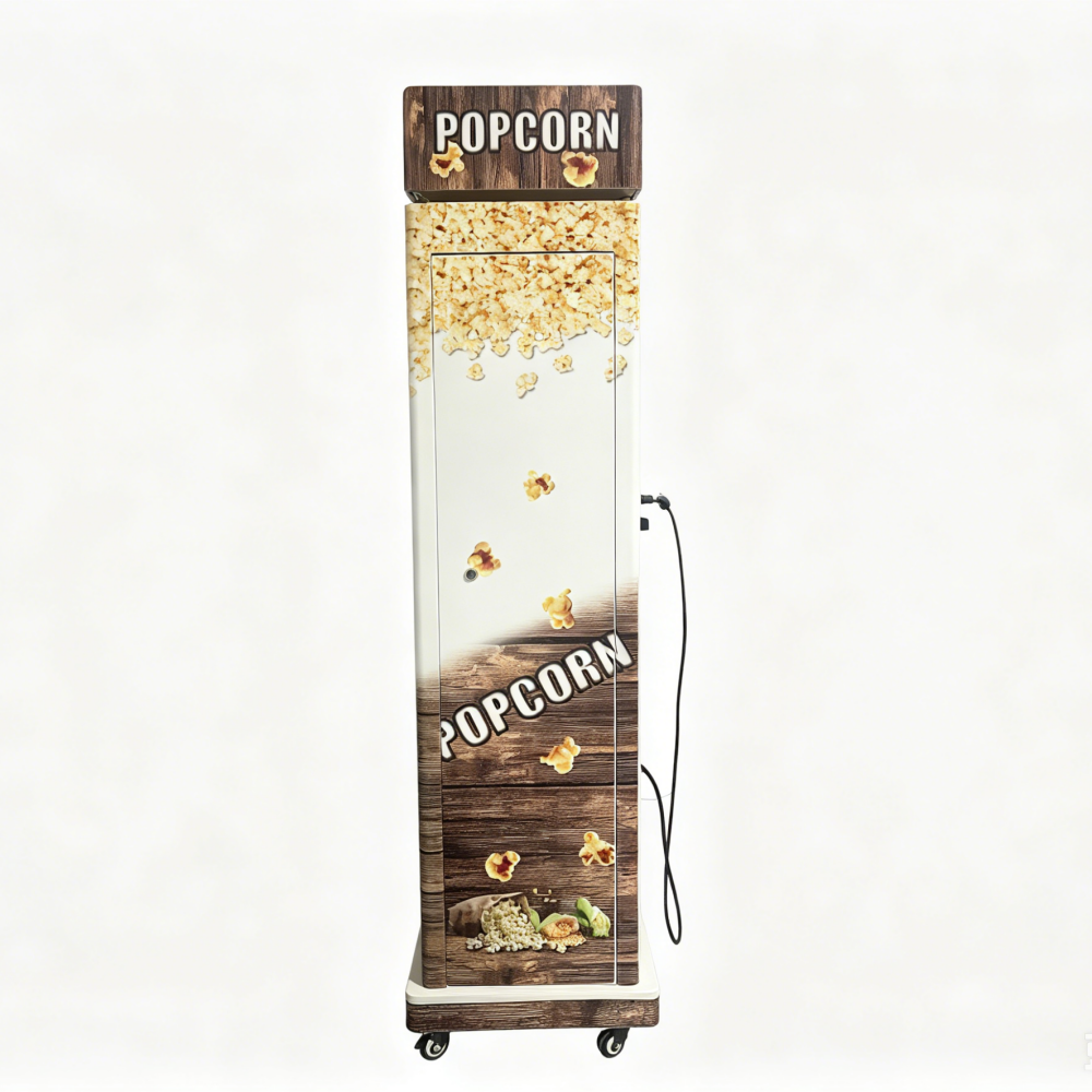 Coin Operated Popcorn Machine 200cups Fast Serving