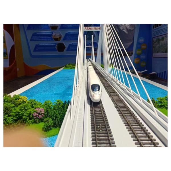 1:100 Model Railway Suspension Bridge Simulation Building Model Railroad Bridges