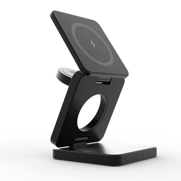 Smartphone Multifunction Foldable Magnetic Wireless Portable Charger with 9V/2A Input and Fast Charging Feature