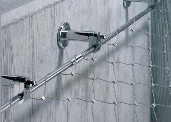 Ferrule Type Stainless Steel Wire Rope Mesh / Green Wall Mesh CE Approved