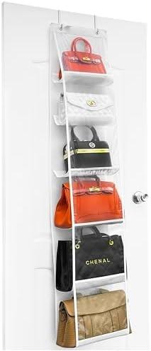 PURSE ORGANIZER - 2 PACK, PURSE HANGER、2024 MODEL、PURSE ORGANIZER FOR CLOSET、THICKEN METAL HOOKS,HAND BAG STORAGE