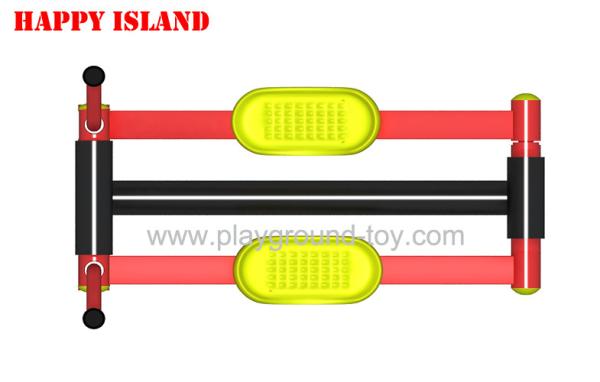 Galvanized Steel 3.0mm Thickness Outdoor Gym Equipment For Amusement Park