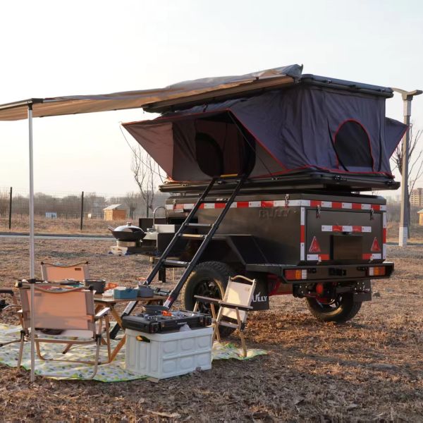 4x4 Off-Road Vehicle with Luxury Aluminum Overland Camper Travel Trailer Mini Outdoor RV Parts & Accessories