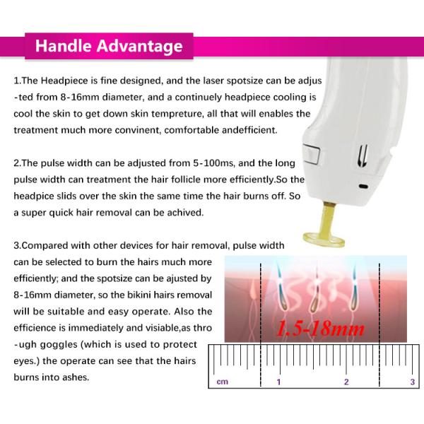 Постоянная длина волны машины 755нм 1064нм удаления волос лазера александрита