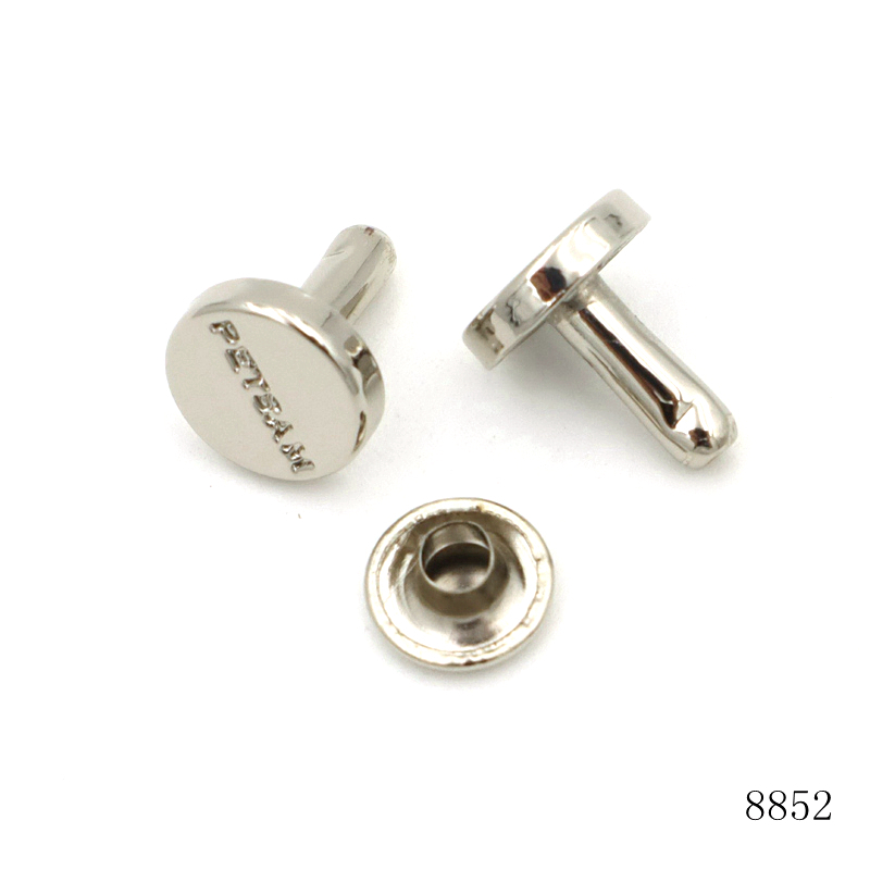 Bag Accessories Leather Decoration Metal Logo Rivet Customized Cap Rivet Stud for Leather Strap Hat Jeans Fittings 