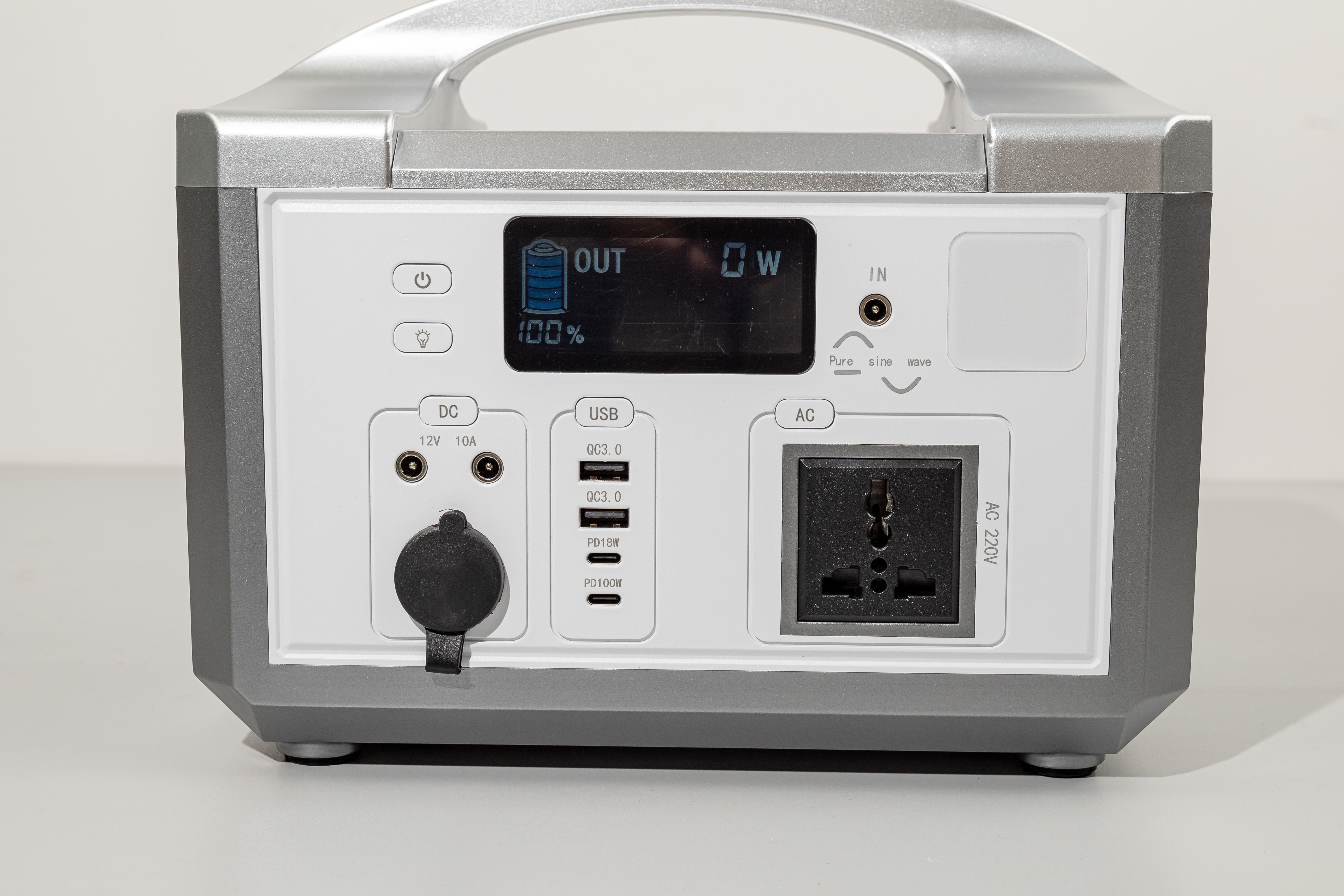 IP65 Портативное питание Жизнь PO4 600WH Батарея Выходная мощность до 1200 Вт Генератор солнечной энергии для кемпинга / домашнего использования