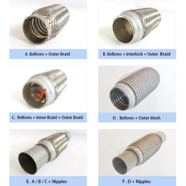 Выхлопная труба гибкого металла машинных частей 51mm вторичного рынка ODM автоматическая