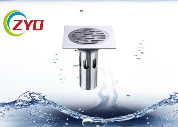 10cm X 10cm Round Bathroom Floor Drain Easy Clean Brushed 304 SS Type