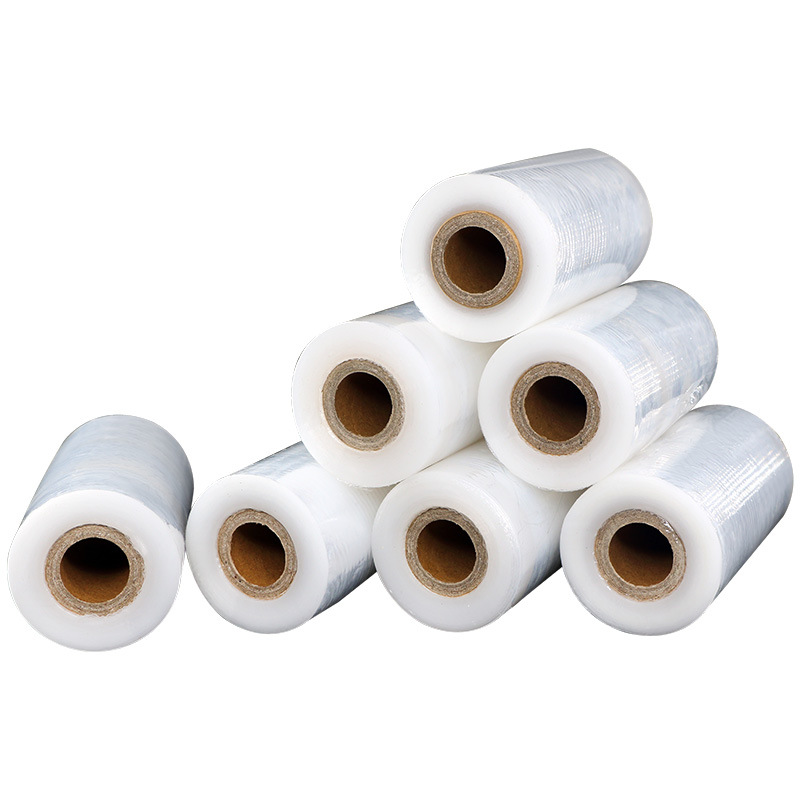 Premium High Elastic Tear Resistant LLDPE Transparent Protective Hand Stretch Film Rolls for Pallet Logistics Industrial Packing