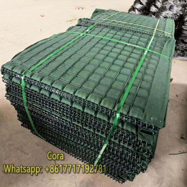 Hot-Dip Galvanized MIL1 Hesco Barrier Bags for Military Fortification