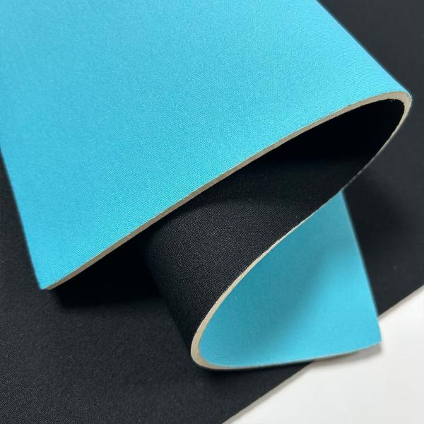 Tissu laminé à double face en néoprène noir de 3 mm