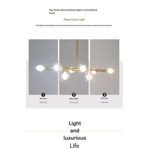 White Lampshade Nordic Molecular Lamp Magic Bean Glass Living Room Chandelier Personality Creative Dining Room Post-modern Simple Bedroom Light Luxury Lights