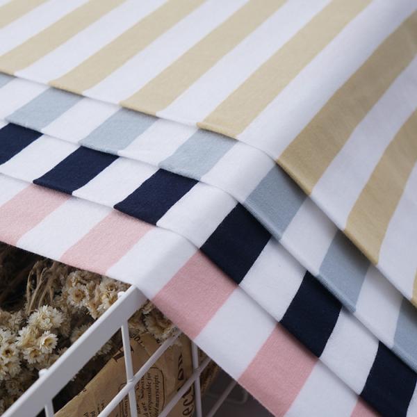 Чистый хлопчатобумажный проветриваемый джерси поглощающий полосатый материал ткань для футболки