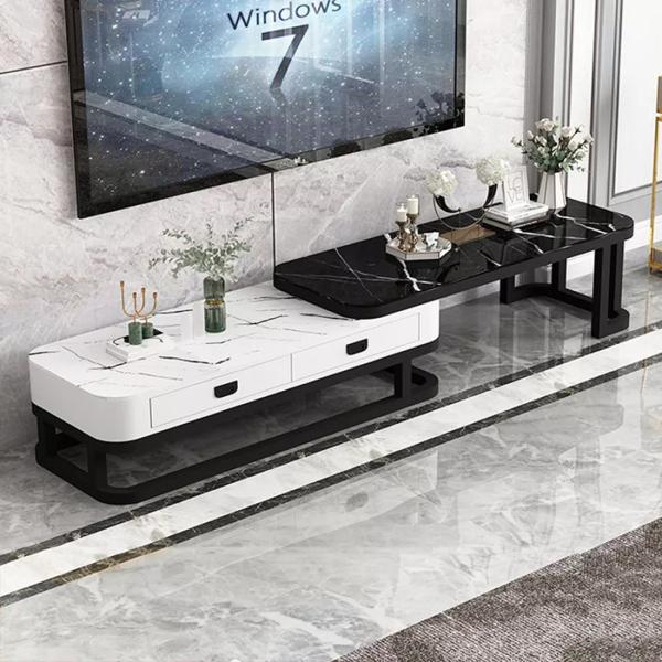 Odorless Metal Frame TV Cabinet Easy Storage MDF Living Room Furniture TV Stand