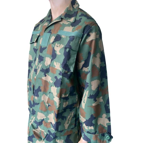 Outdoor BDU Military Uniform Breathable Camo Work Suit Polyester Cotton Fabric
