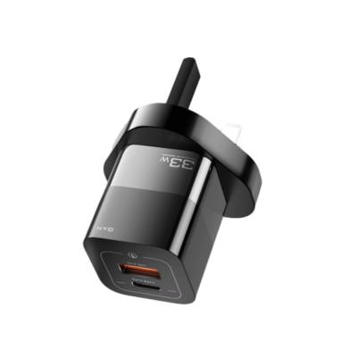 Essager 2022 Brique carrée Royaume-Uni Chargeur mural 33W Chargeur rapide Ports USB de type C
