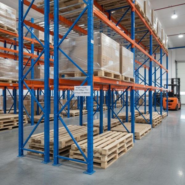 Weight Capacity 500 to 4000kgs per pair Beam Standard Rack Pallet Storage Upright Height 2000 Mm to 8000 Mm Industrial Storage Racks