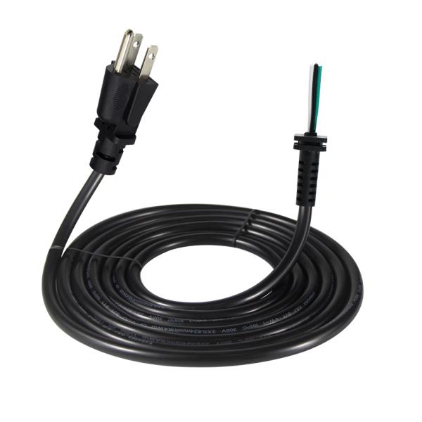 18AWG NEMA 5-15P para cables de alimentación de extremo despojado para aparatos