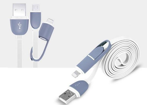 Micro Sync Charge Cable 8 Pin 2 In 1 Abrasion Resistant For IPhone 5 6 6s 7 7plus