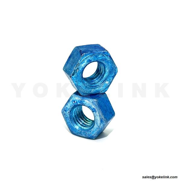 1/4-4'' Carbon Steel ASTM A194 Grade 2H Nuts Blue Waxed For Structural Fasteners