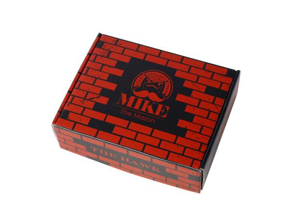 Matt Laminated Custom Made Boxes With Logo Colored Inside Corrugated Paper