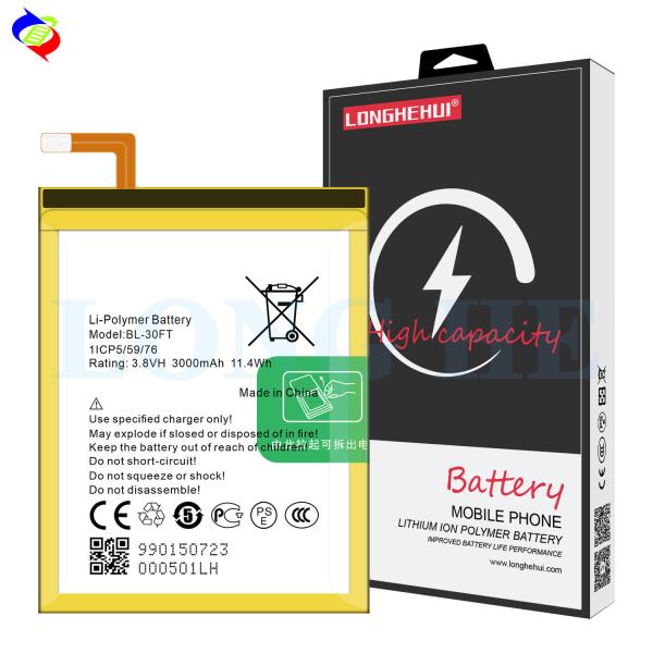 3000mAh スマートフォンバッテリー内蔵 Tecno phantom 5 A5 BL-30FT 3.8V 携帯電話 デジタルバッテリー