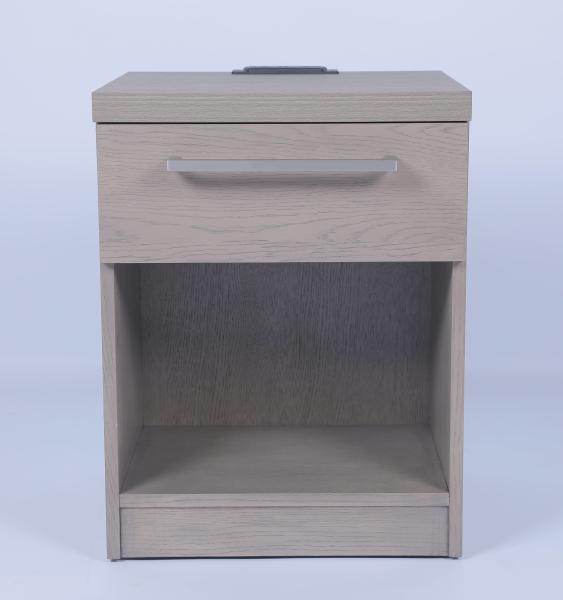Custom Night Stand Bedside Table Wood & Marble Material