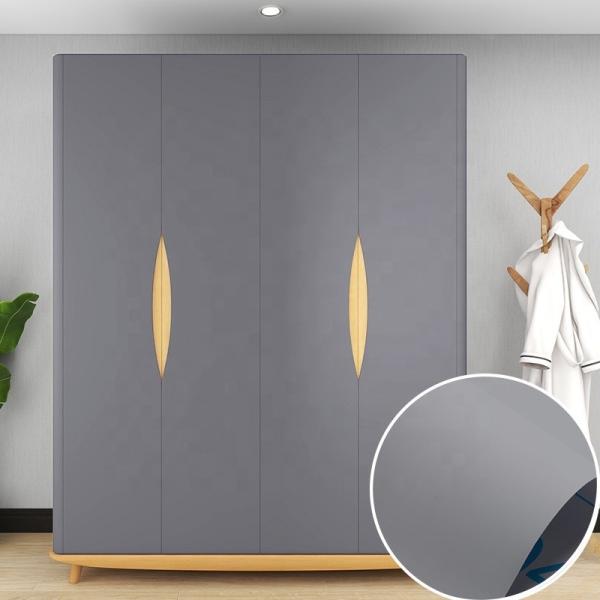 Installation Wardrobe Sticker Self Adhesive Wall Sticker 3D Wallpaper Decorative Film Dark Gray Furniture